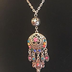 Boho style fashion necklace with chain